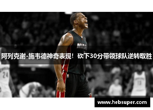 阿列克谢-施韦德神奇表现！砍下30分带领球队逆转取胜